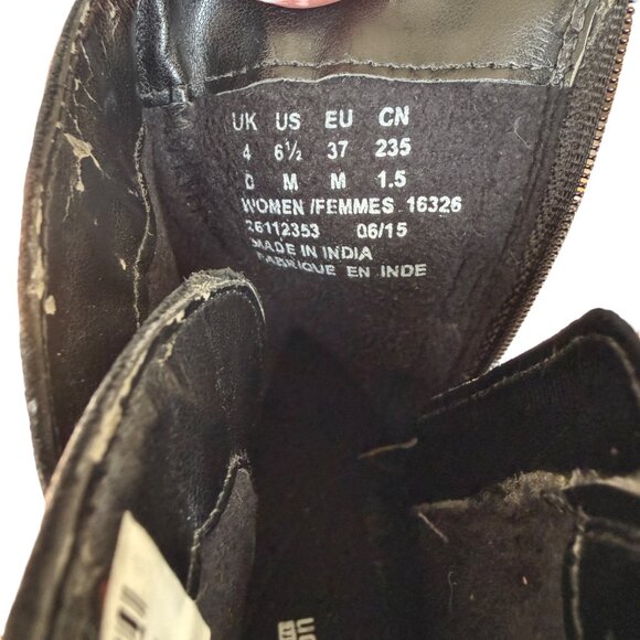 Clarks Cheshuntbe GTX black leather waterproof ankle biker boots size zip 6 1/2 - Picture 9 of 11